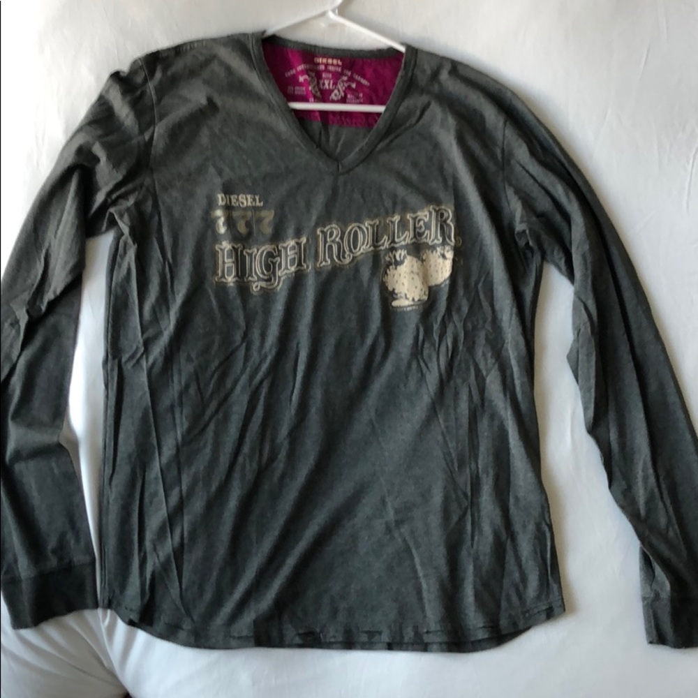 Diesel long sleeve v-neck t-shirt